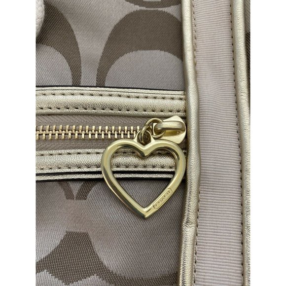 Coach Tan and Brown Signature Shoulder Bag - Picture 7 of 11